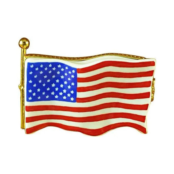 American Flag by Rochard, an authentic French Limoges box from Limoges Boutique