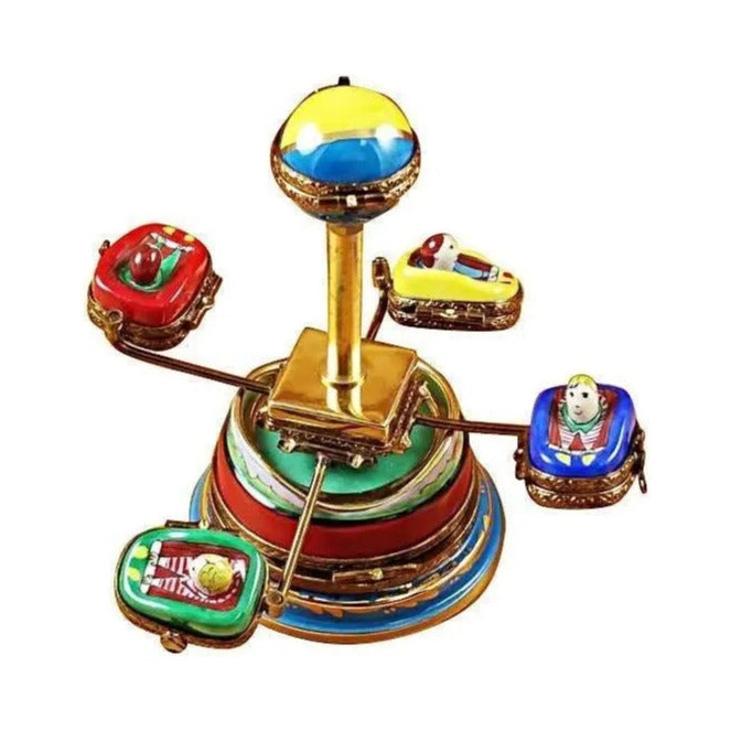 Treasured French collectible: Amusement Ride Limoges box, painted by hand