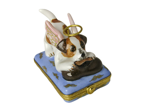 Angelic Puppy Artoria Figurine – Authentic Limoges Porcelain