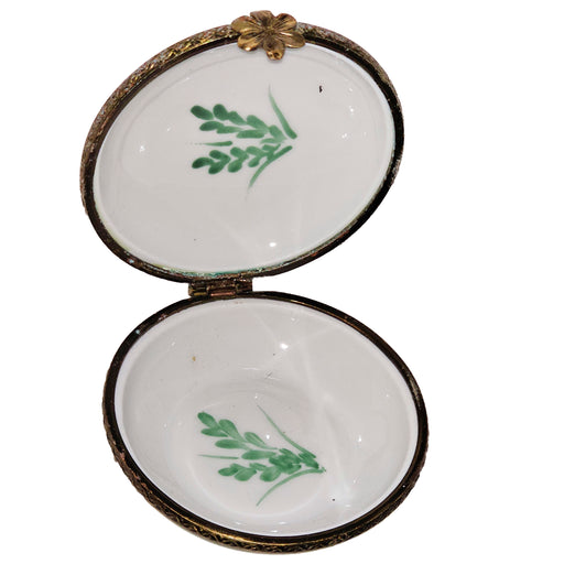 Floral Keepsake Box for Anniversary Porcelain Limoges anniversary wedding French Trinket Box