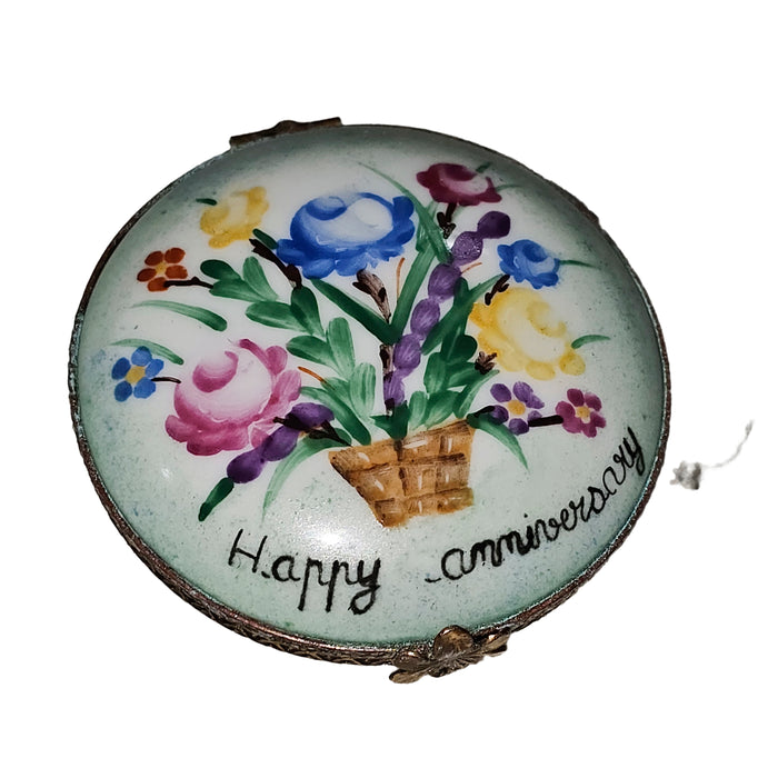 Floral Keepsake Box for Anniversary Porcelain Limoges anniversary wedding French Trinket Box