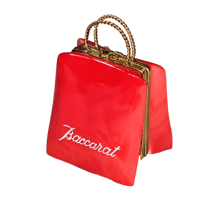 Baccarat Luxury Box for Collectors Porcelain Limoges purse Bag French Trinket Box