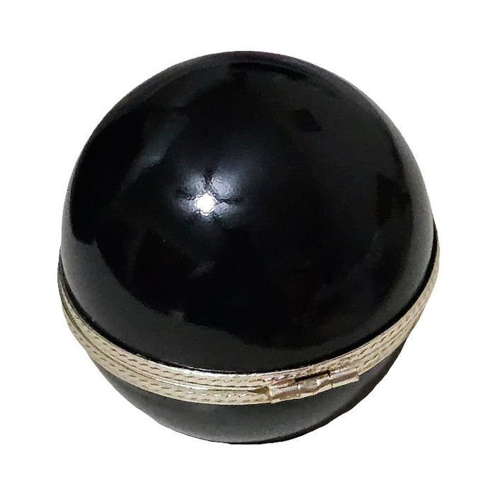 Reverse of the Pool 8 Ball Game Limoges box, painted all the way around