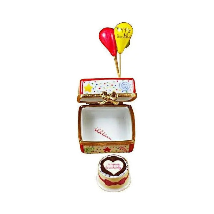 A thoughtful gift for Francophiles: the Birthday Cake with Balloons & Confetti Limoges box