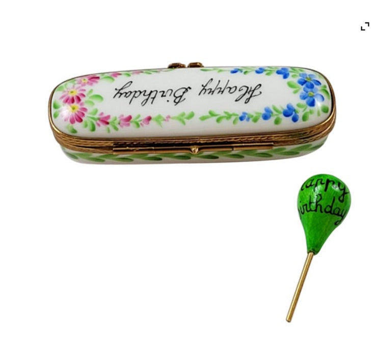 OBLONG HAPPY BIRTHDAY BOX WITH BALLOON.