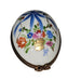 Blue Floral Egg Gift Porcelain Limoges Egg French Trinket Box
