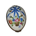 Blue Floral Egg Gift Porcelain Limoges Egg French Trinket Box