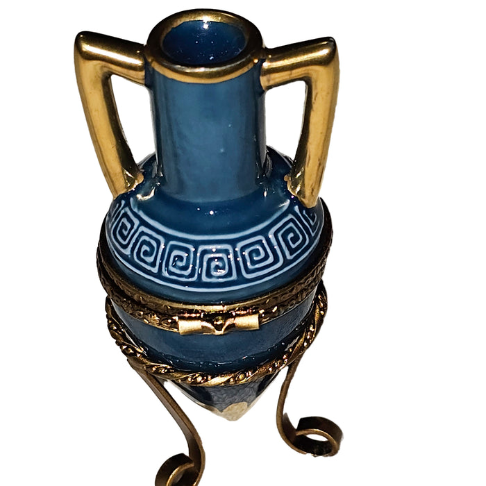 Blue Elegance Urn for Collectors Porcelain Limoges furniture traditional French Trinket Box