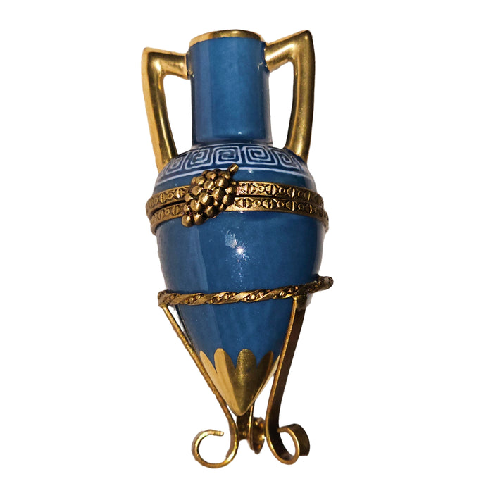 Blue Elegance Urn for Collectors Porcelain Limoges furniture traditional French Trinket Box