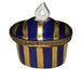 Blue Striped Limoges Box for Collectors Porcelain Limoges Shaped French Trinket Box