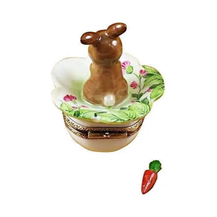 A thoughtful gift for Francophiles: the Brown Bunny Leaf Removable Carrot Limoges box