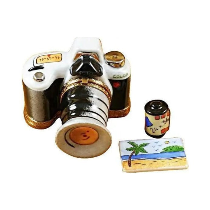 Camera with Film Photo by Rochard, an authentic French Limoges box from Limoges Boutique
