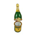 Hand-painted Champagne Bottle Flute Limoges box, French artistry for lovers of fine art