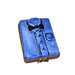 Charming Blue Dress Shirt Box for Fashion Lovers Porcelain Limoges home fashion French Trinket Box