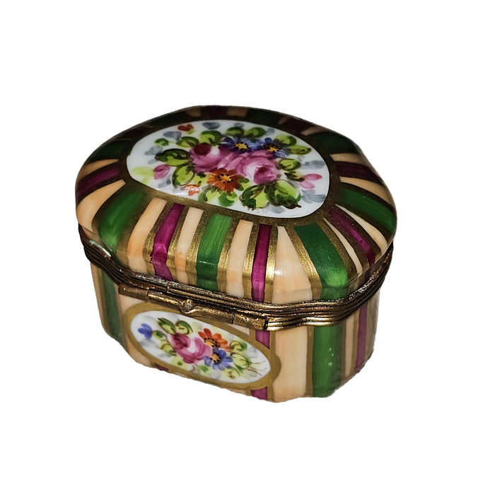 Charming Floral Limoges Box for Collectors Porcelain Limoges Shaped French Trinket Box
