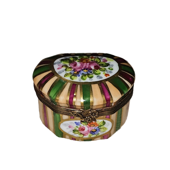 Charming Floral Limoges Box for Collectors Porcelain Limoges Shaped French Trinket Box