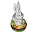 Charming White Rabbit Collectible Porcelain Limoges rabbit mice French Trinket Box