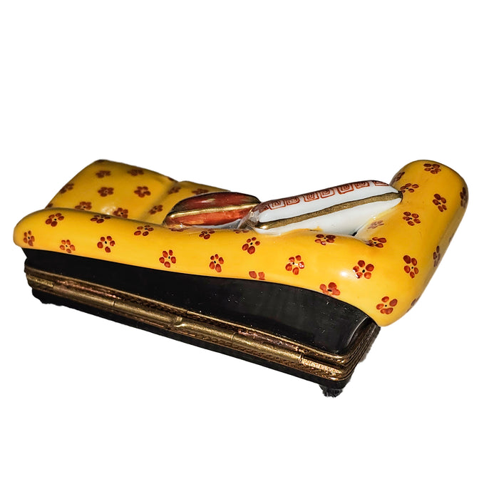 Charming Limoges Couch for Home Decor Porcelain Limoges furniture French Trinket Box