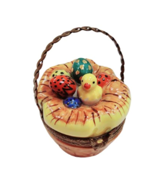 Easter Basket w Eggs Bird
