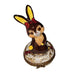 Chocolate Rabbit Keepsake Box Porcelain Limoges Easter Rabbit French Trinket Box