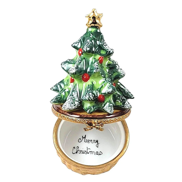 Christmas Tree Limoges Box for Holiday Collectors Porcelain Limoges Christmas Tree French Trinket Box