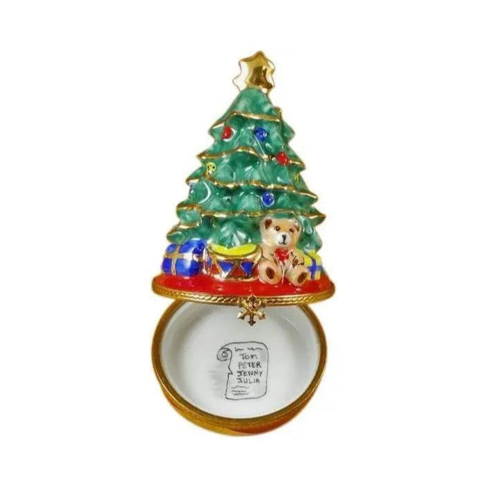 Hand-painted Christmas Tree with Gifts Limoges box, French artistry for lovers of fine art