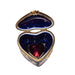 Cobalt Heart for Elegant Gifting Porcelain Limoges heart French Trinket Box