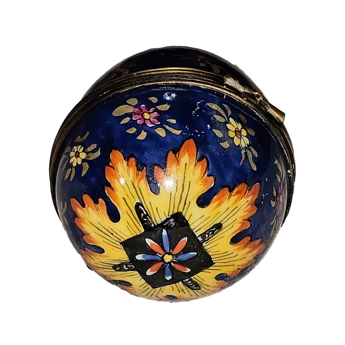 Cobalt Blue Egg Box for Collectors Porcelain Limoges egg French Trinket Box