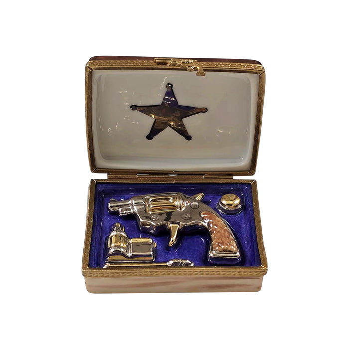 Colt Revolver Limoges Box for Collectors Porcelain Limoges United States Men French Trinket Box
