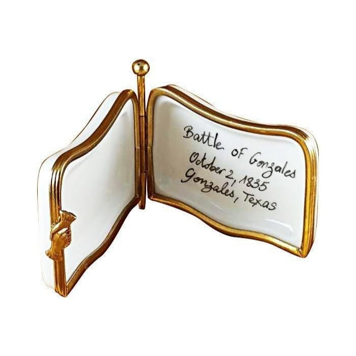 Fine art lovers will admire this Come and Take It Flag Limoges box