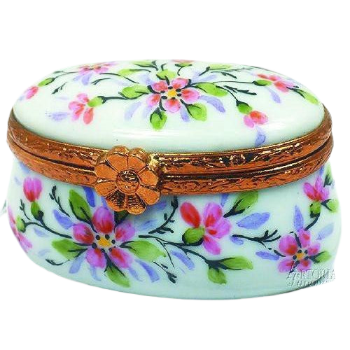 Small Oval - B3 Porcelain Limoges Trinket Box - Limoges Box Boutique
