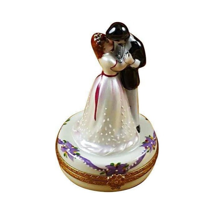Genuine Rochard Dancing Bride Groom for Wedding Day Limoges box painted by hand in France, from Limoges Boutique