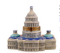 Capitol Building hand-painted Limoges porcelain box by Artoria