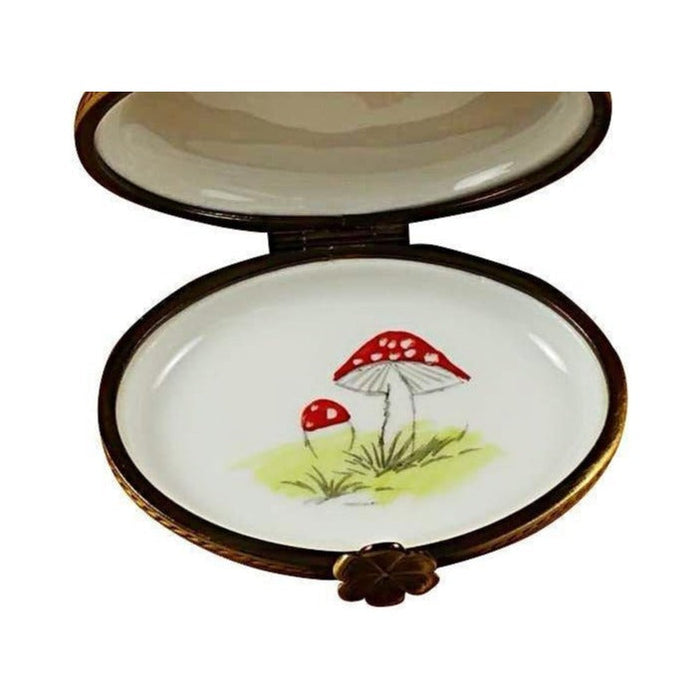 Artisan-painted Deer Butterfly Flowers Limoges box from France, a cherished collectible