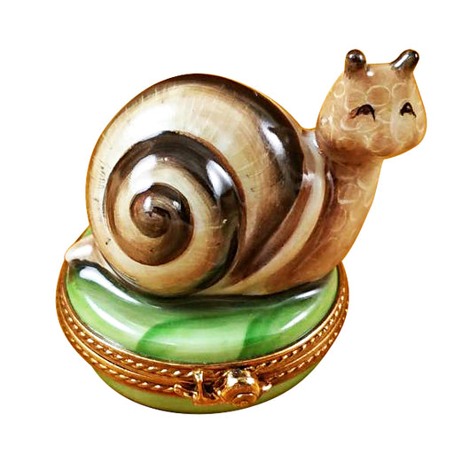 Limoges Boutique presents the Rochard Escargot Snail Small, a genuine Limoges box painted by hand in France