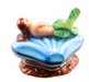 Mermaid on shell with pearl inside, hand-painted Limoges porcelain box by Artoria, view 4