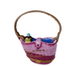 Pink Caribbean Vacation beach bag with suntan lotion, hand-painted Limoges porcelain box by Artoria
