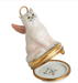 Angel Cat with Halo hand-painted Limoges porcelain box by Artoria, open view