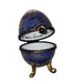 Elegant Blue Footed Egg for Home Decor Porcelain Limoges egg French Trinket Box