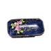 Elegant Blue Rose Box for Home Decor Porcelain Limoges Square French Trinket Box