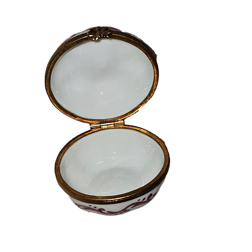 Elegant Floral Limoges Box for Home Decor Porcelain Limoges fruit French Trinket Box