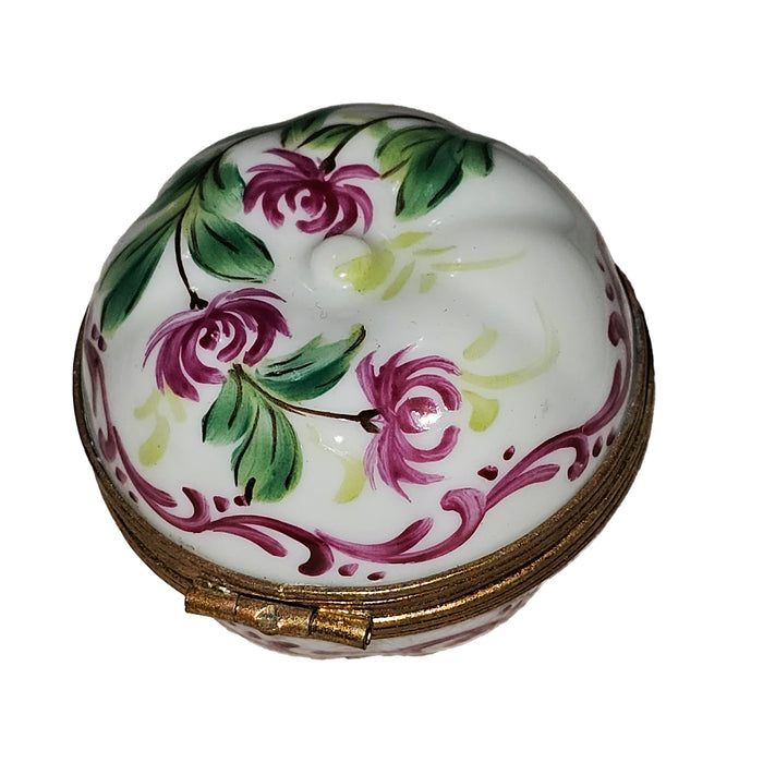 Elegant Floral Limoges Box for Home Decor Porcelain Limoges fruit French Trinket Box