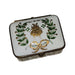 Elegant Green Leaf Box for Collectors Porcelain Limoges Traditional Xmas French Trinket Box