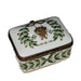 Elegant Green Leaf Box for Collectors Porcelain Limoges Traditional Xmas French Trinket Box