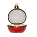 Elegant Red Ornament for Holiday Cheer Porcelain Limoges xmas christmas theme French Trinket Box