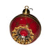 Elegant Red Ornament for Holiday Cheer Porcelain Limoges xmas christmas theme French Trinket Box