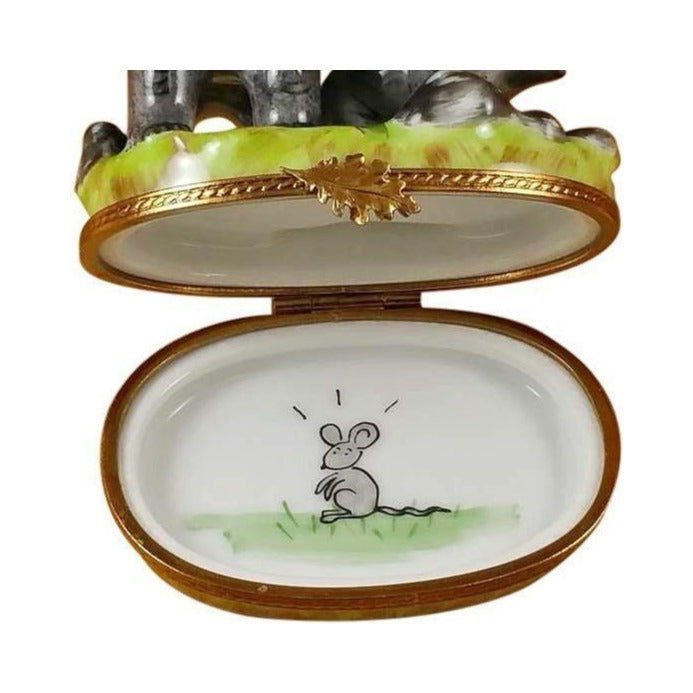 Collectible Elephant with Baby Limoges box with artisan brushwork