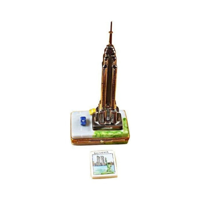 Fine French craftsmanship on the Empire State Building with Cars Limoges box, painted by hand