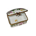 Floral Elegance Limoges Box for Collectors Porcelain Limoges Square French Trinket Box