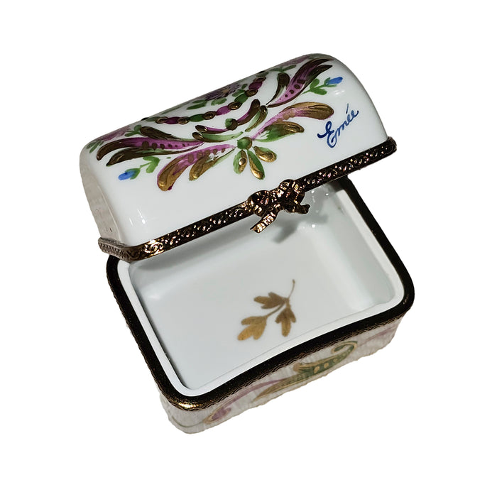 Floral Elegance for Collectors Porcelain Limoges Square French Trinket Box